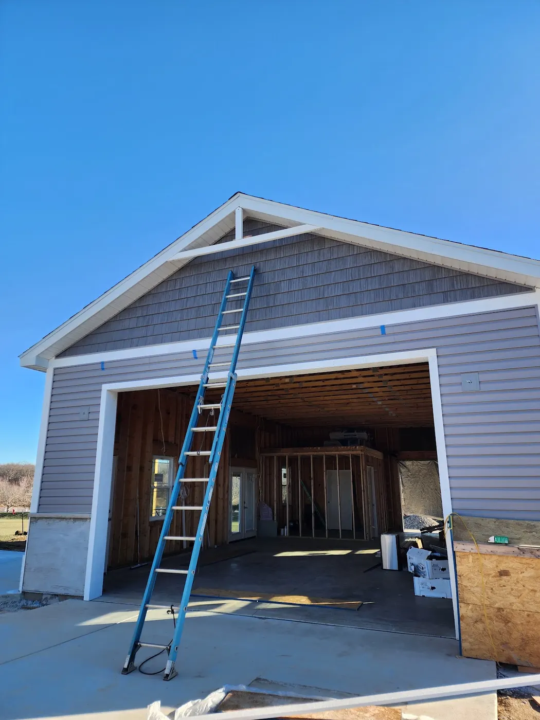 Finished gable, trim and doors — Helpful Home Solutions