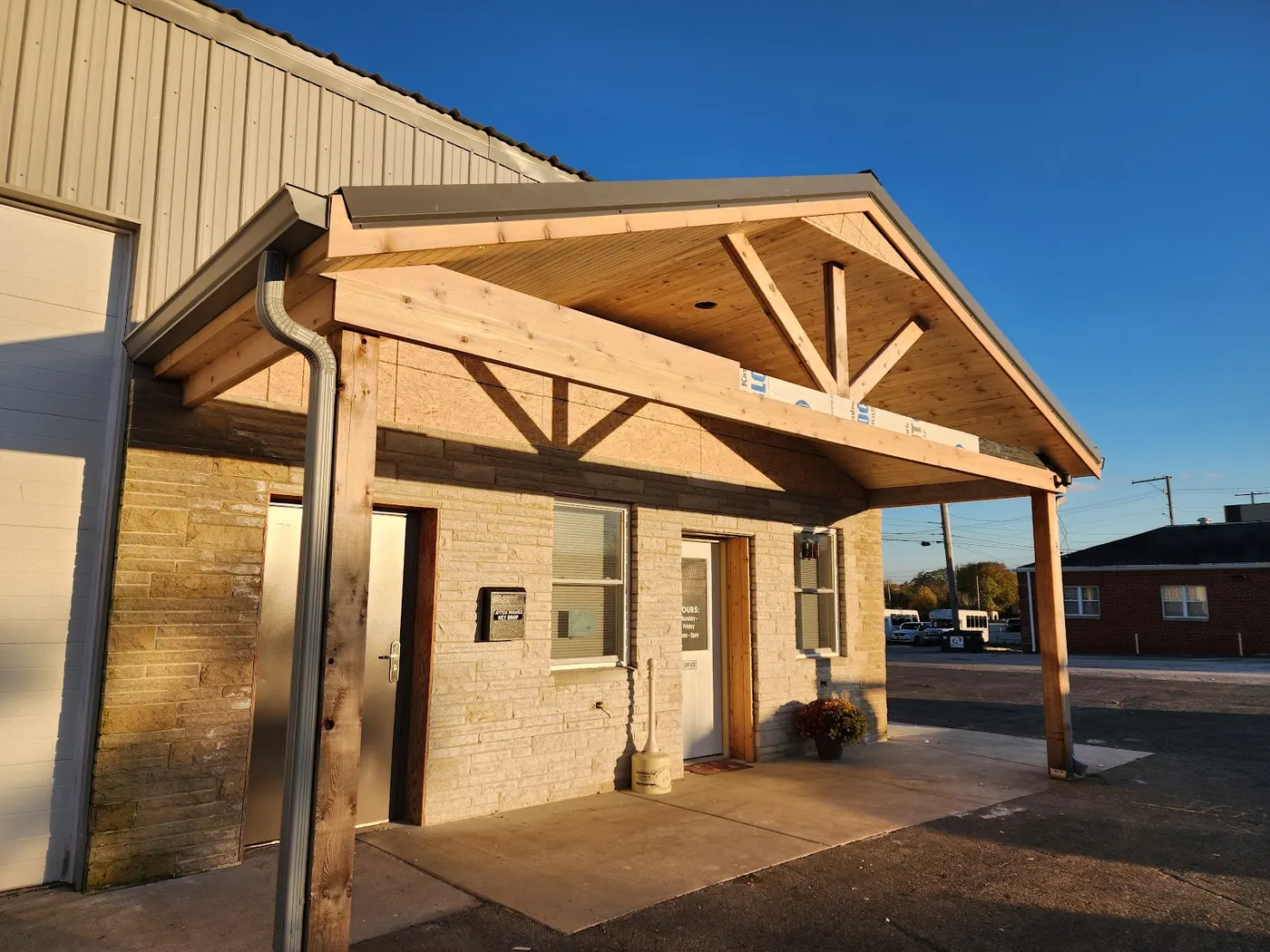Finished timber-frame porch entry — Helpful Home Solutions
