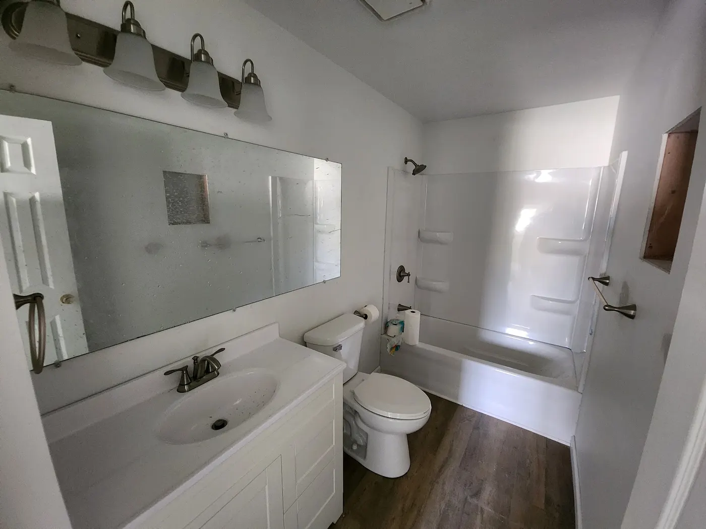 Bathroom remodel — vanity and bath — Helpful Home Solutions