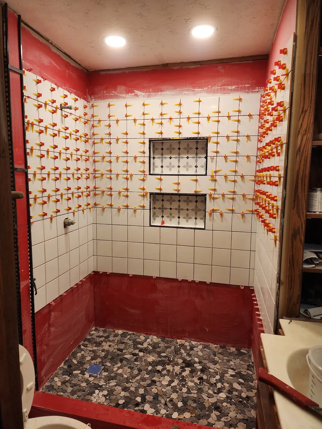 Tile work in progress — Helpful Home Solutions